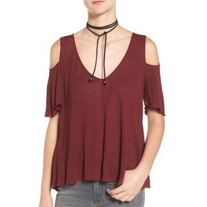 Free People cold shoulder top